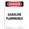 Signmission Safety Sign, OSHA Danger, 5" Height, Portrait Gasoline Flammable, Portrait, 10PK OS-DS-D-35-V-1828-10PK